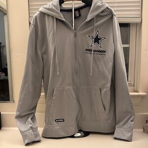 New Era Light Gray Zip-Up Hoodie
